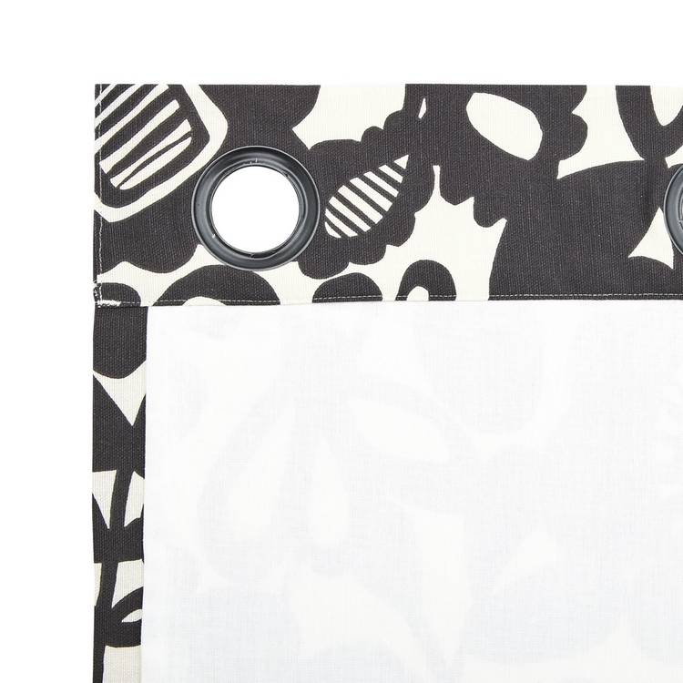 Habitat x Scion eyelet curtains black white 117x137cm (British brand)