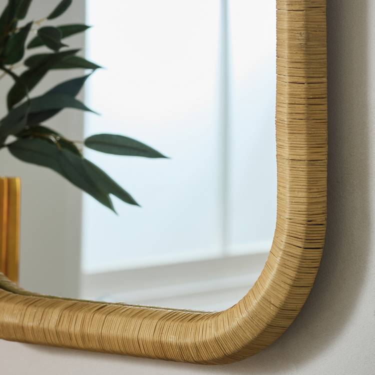 Habitat rattan wall mirror 80x60cm, imported from the UK