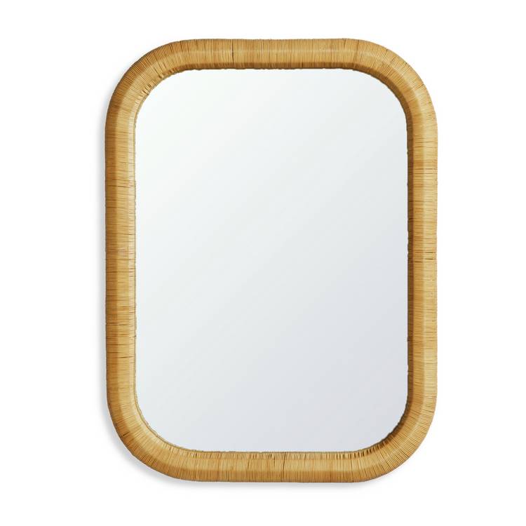 Habitat rattan wall mirror 80x60cm, imported from the UK