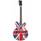Vintage Union Jack semi-acoustic guitar full size, UK version