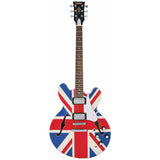 Vintage Union Jack semi-acoustic guitar full size, UK version