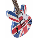 Vintage Union Jack semi-acoustic guitar full size, UK version