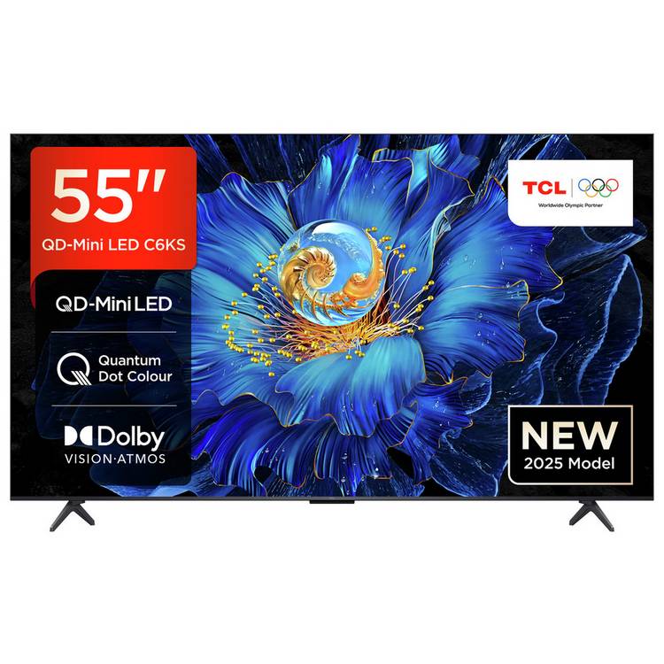 TCL 55C6KS Mini LED 4K Smart TV (British brand)