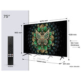 TCL 75C6K 75-inch Mini LED 4K TV, imported from the UK