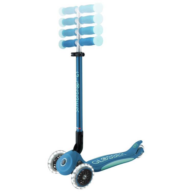 Globber Elite Glow Lights Scooter Blue kids scooter - British product