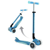Globber Elite Glow Lights Scooter Blue kids scooter - British product