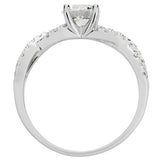Revere 9ct white gold cubic zirconia engagement ring, UK version