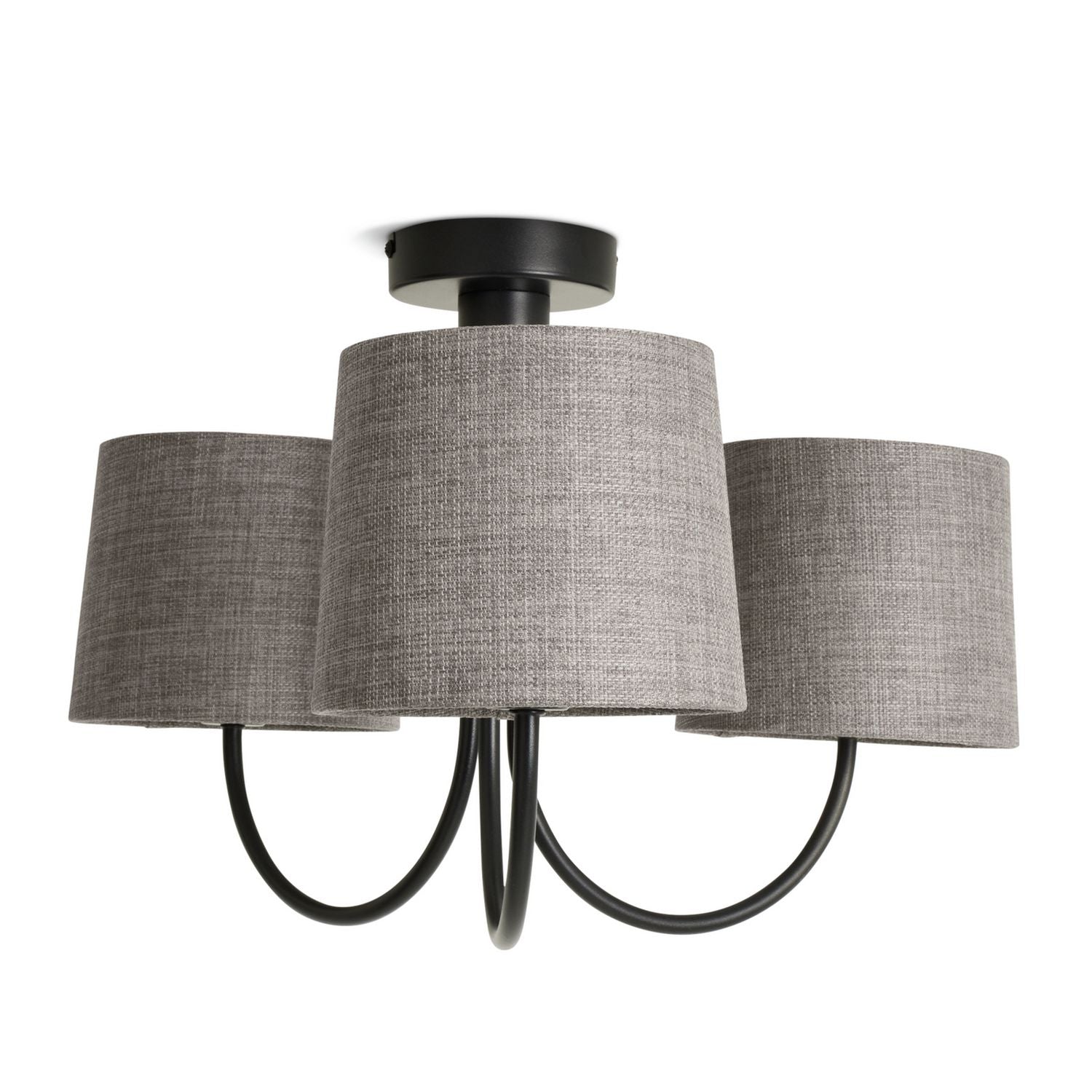 Argos Home 3-light flush ceiling light black grey, imported from the UK