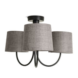Argos Home 3-light flush ceiling light black grey, imported from the UK