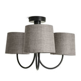 Argos Home 3-light flush ceiling light black grey, imported from the UK