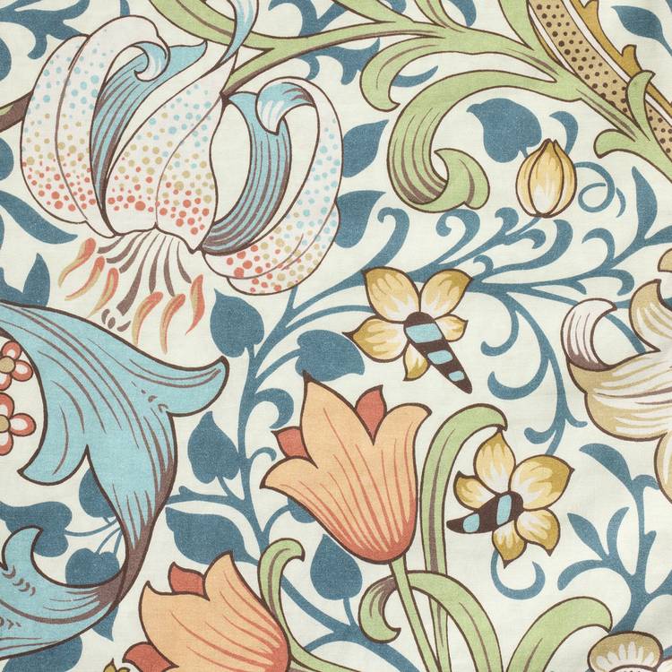Habitat Golden Lily Blue bedding set single, imported from the UK