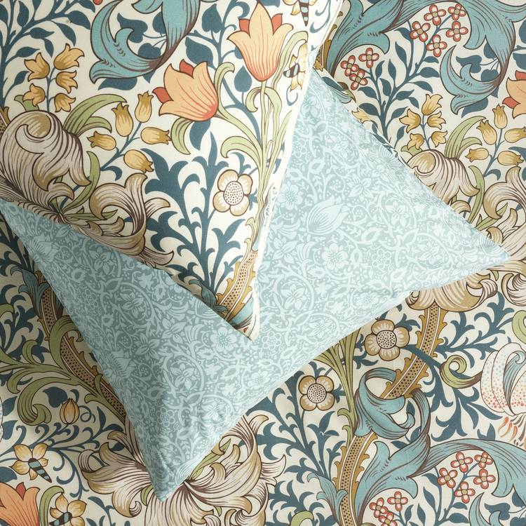 Habitat Golden Lily Blue bedding set single, imported from the UK