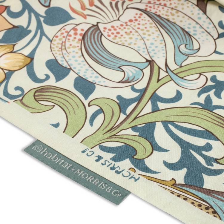 Habitat Golden Lily Blue bedding set single, imported from the UK