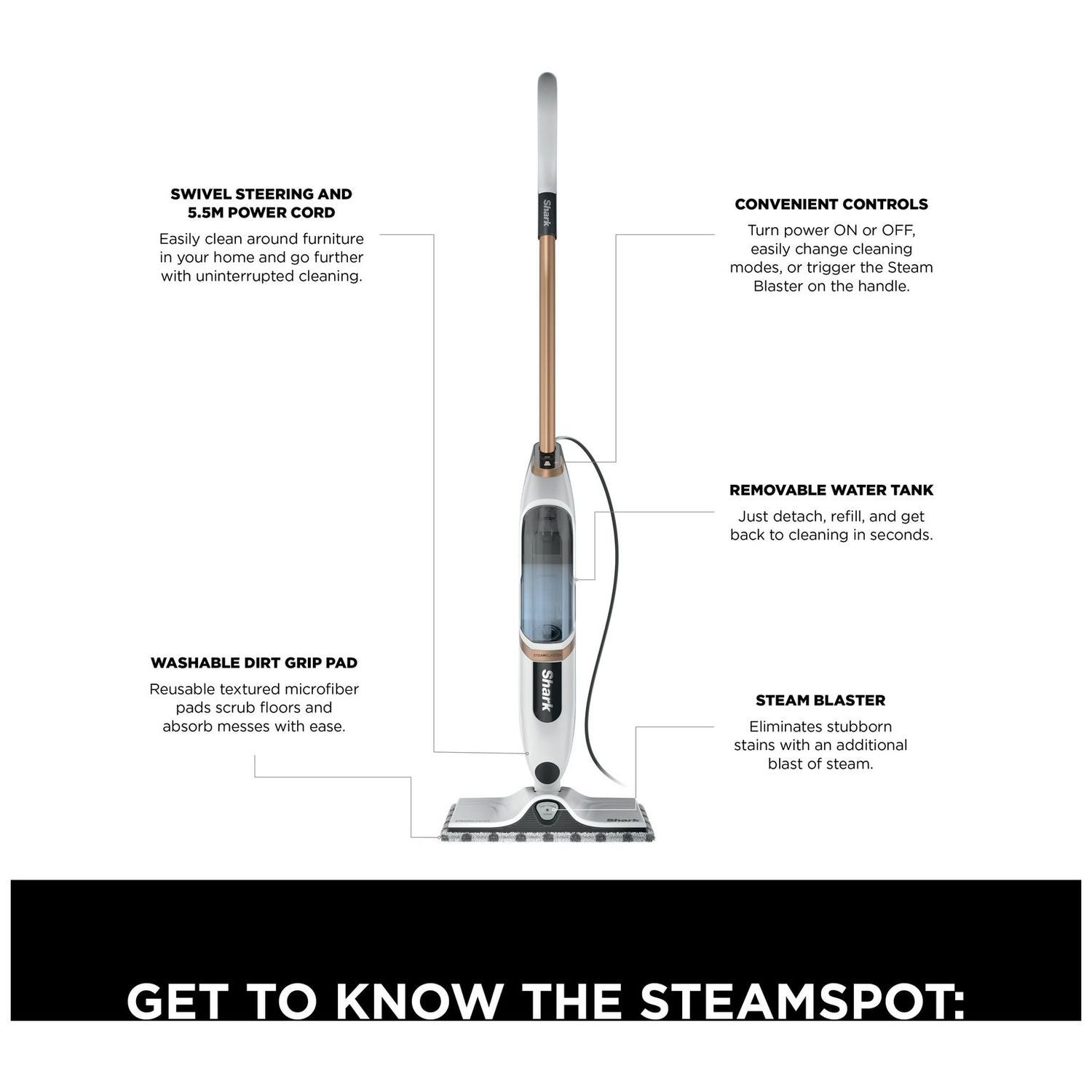 Shark SteamSpot steam cleaner S2001UK (British brand)