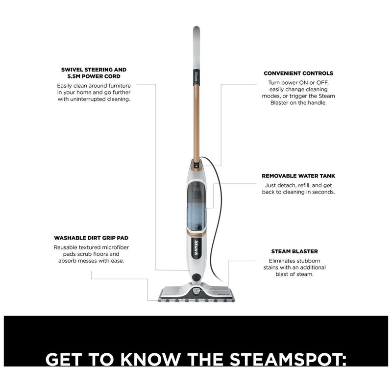 Shark SteamSpot steam cleaner S2001UK (British brand)