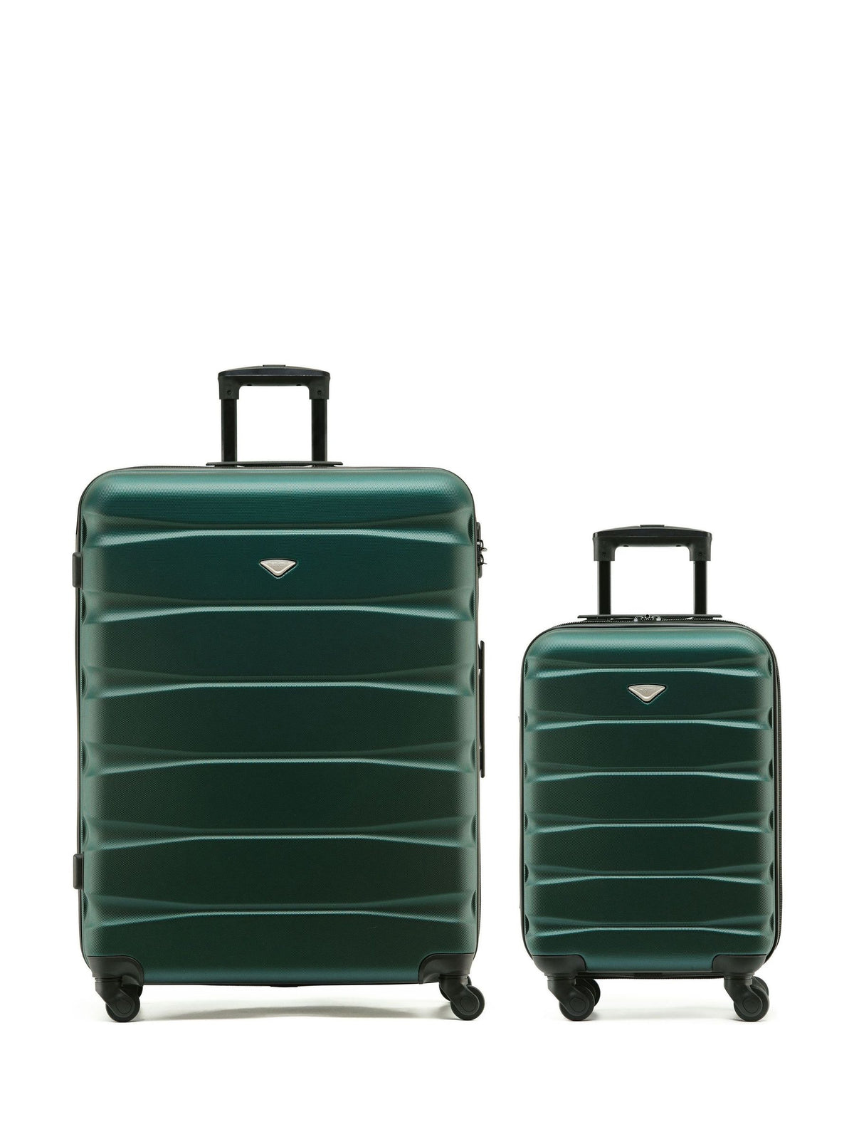 Flight Knight suitcase set forest green and black 2 piece, imported from the UK