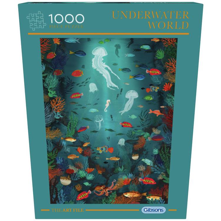 Gibsons Underwater World 1000 piece circular puzzle - British product