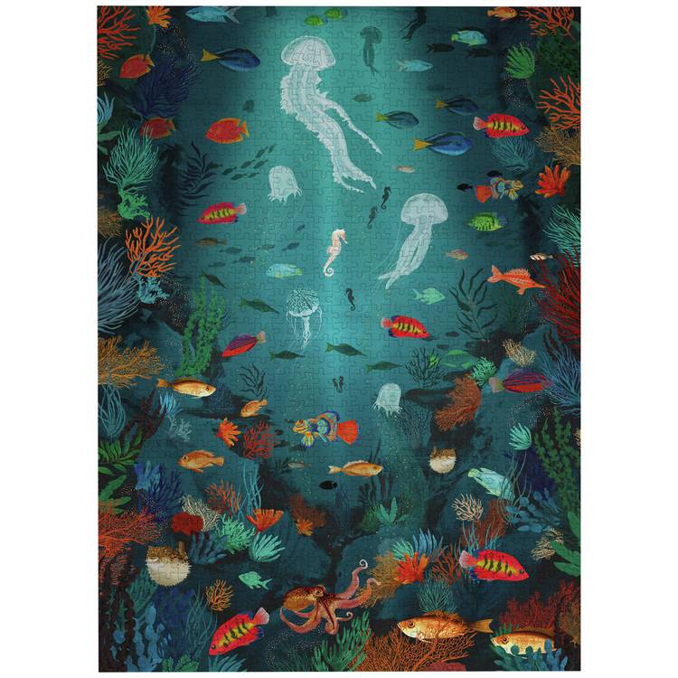 Gibsons Underwater World 1000 piece circular puzzle - British product