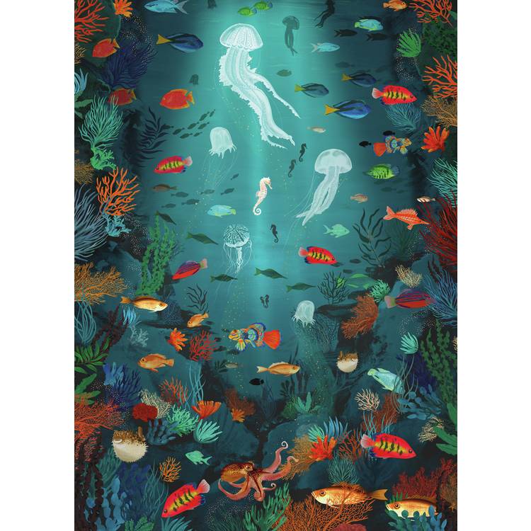 Gibsons Underwater World 1000 piece circular puzzle - British product
