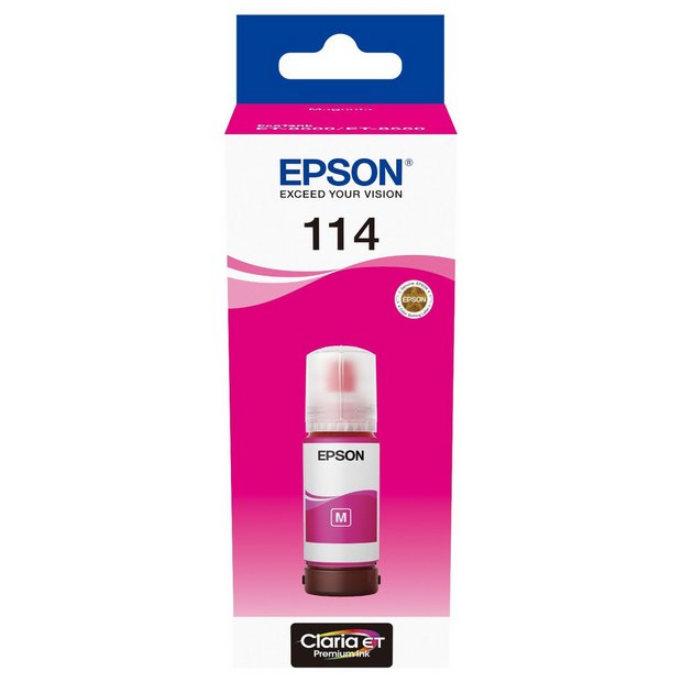 Epson magenta ink bottle for EcoTank printers, UK version