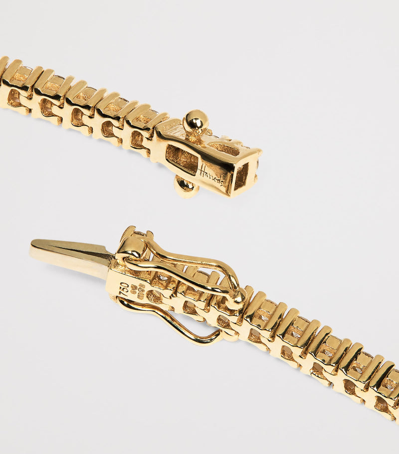 Harrods yellow gold and diamond tennis bracelet 2.00ct, UK version