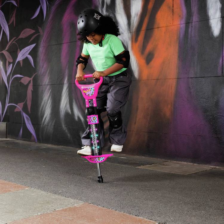 Xootz Pink Leopard LED pogo stick - British product