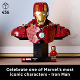 LEGO Iron Man MK4 Bust collectible model, imported from the UK