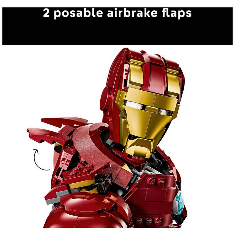 LEGO Iron Man MK4 Bust collectible model, imported from the UK