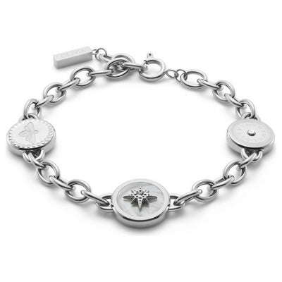 Argos Olivia Burton Bee and North Star Disc Charms Bracelet - 180mm- Buy online at McGrocer
