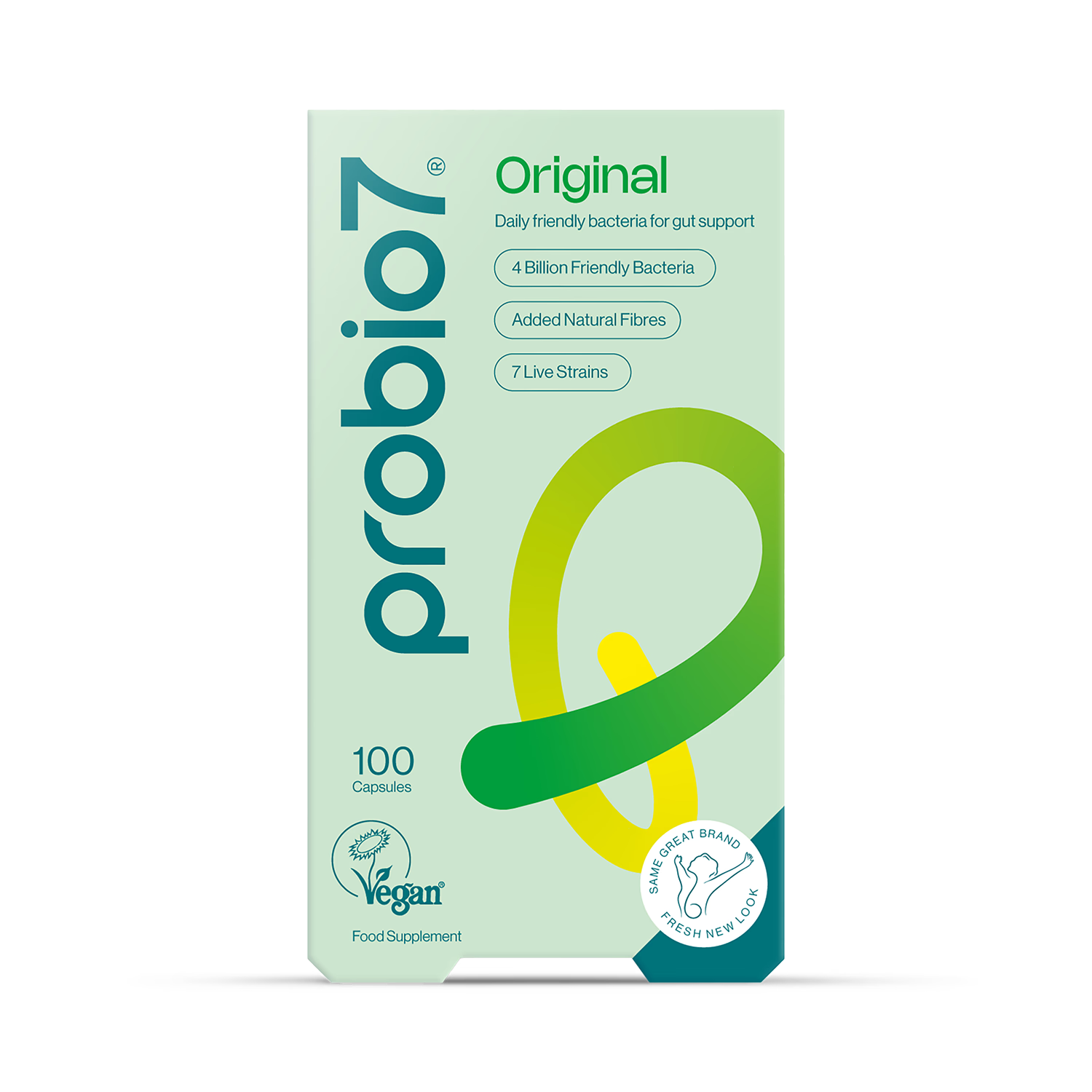 Probio7 Original digestive probiotic capsules 100 count, imported from the UK