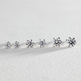 Revere sterling silver CZ stud earrings set - British product