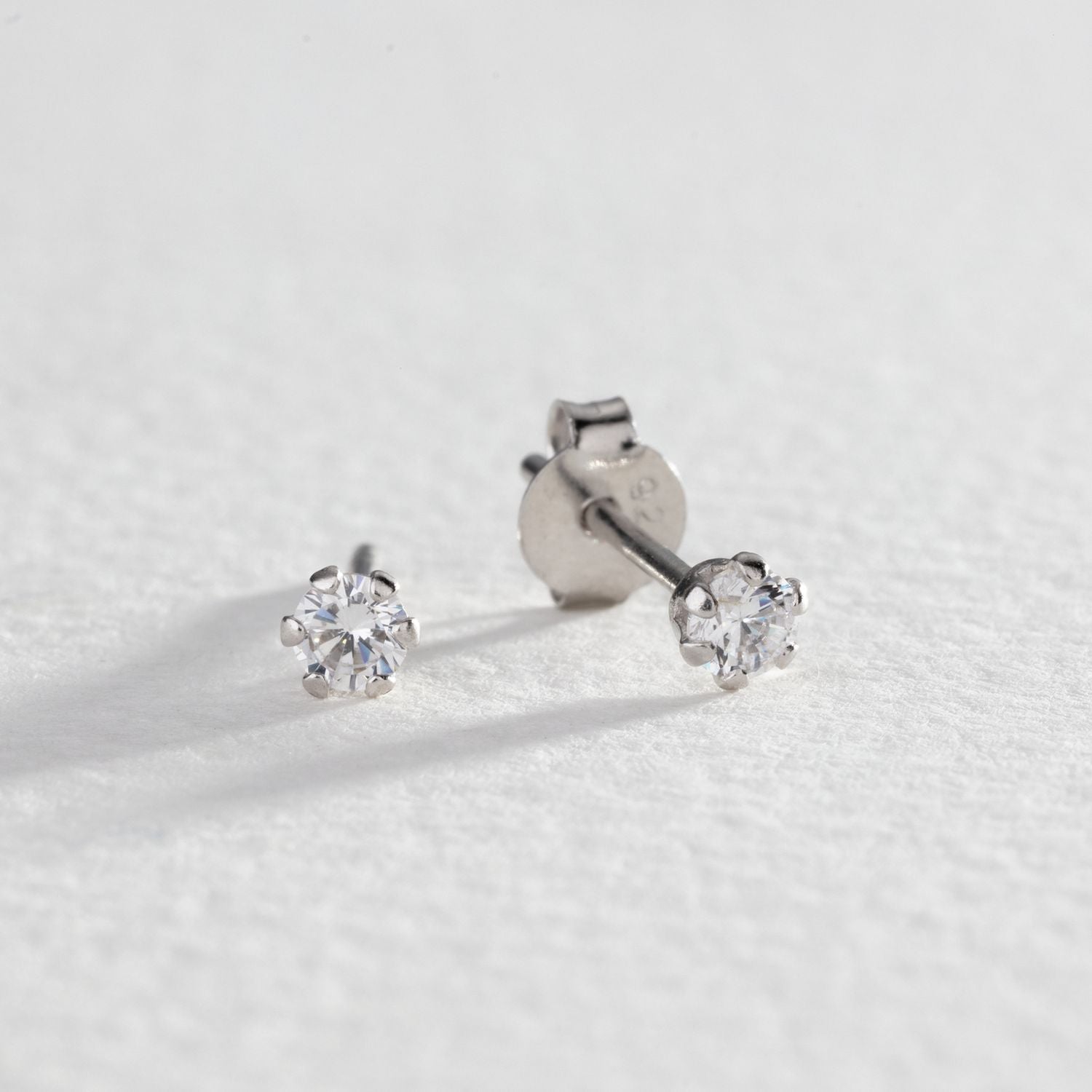 Revere sterling silver CZ stud earrings set - British product