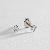 Revere sterling silver CZ stud earrings set - British product