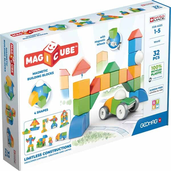 Geomag Magicube Recycled Plastic World Magnetic Shapes