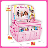Barbie 2-in-1 foldable vanity storage unit with mirror, imported from the UK