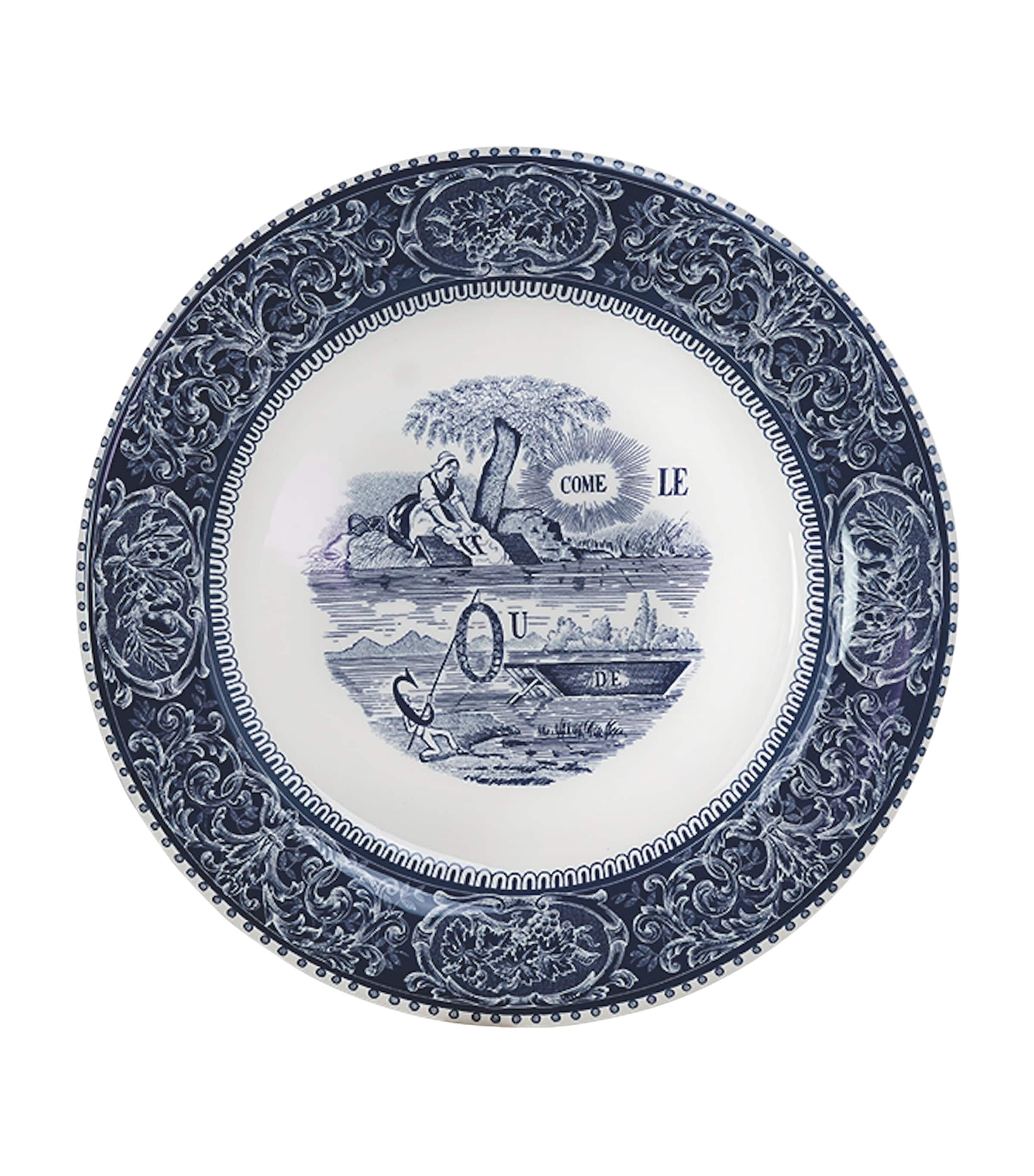 Gien Dépareillé dinner plates set of 6 27cm, imported from the UK