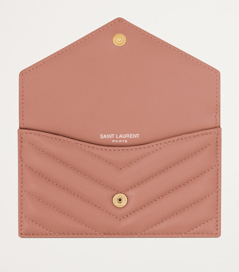 Saint Laurent nappa leather card holder with monogram, UK version