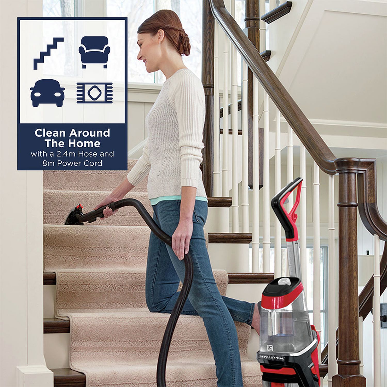 Bissell ProHeat 2X Revolution upright carpet cleaner - British product