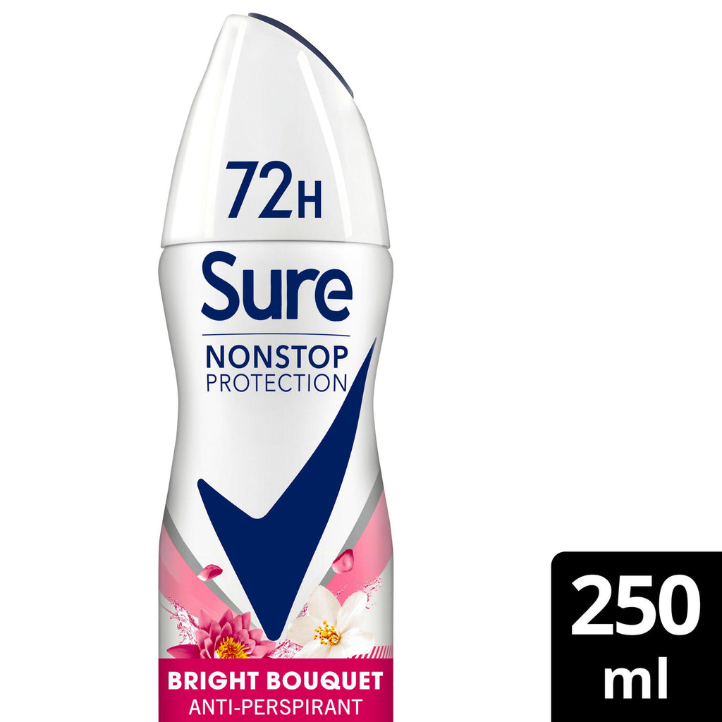 Sure 72hr Bright Bouquet Nonstop Protection Anti-Perspirant Deodorant Aerosol 250ml