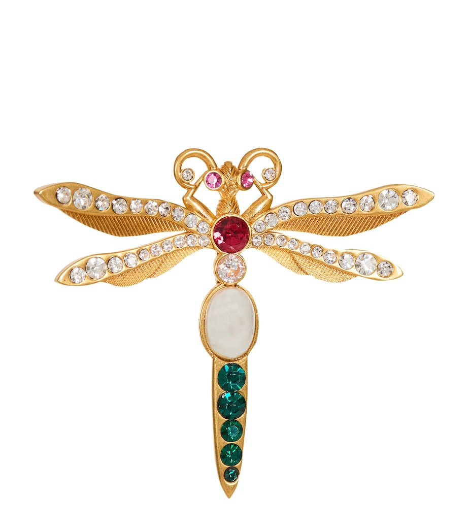 Balmain embellished dragonfly brooch (British brand)