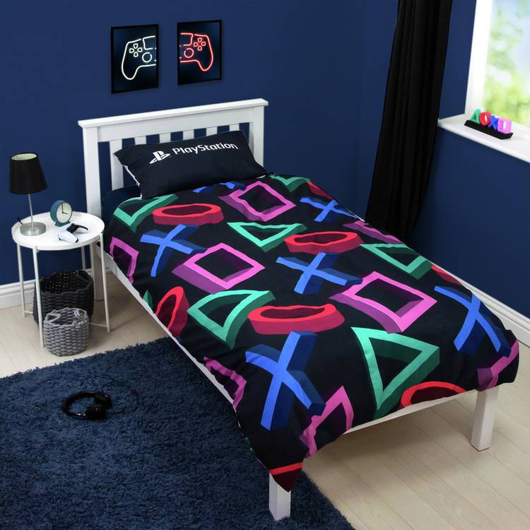 PlayStation single bedding set with logo print - British product