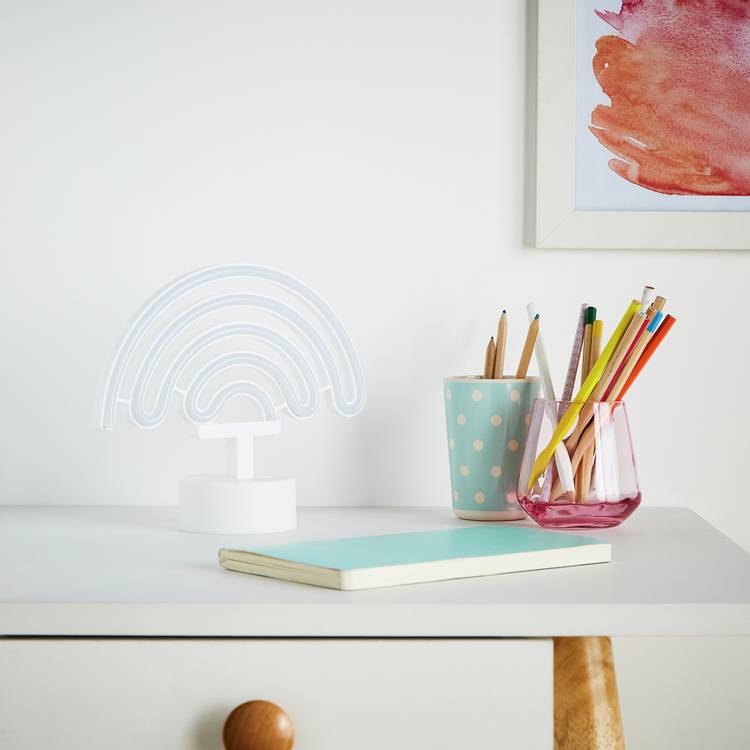 Glow Neon Effect Rainbow LED table lamp - British product