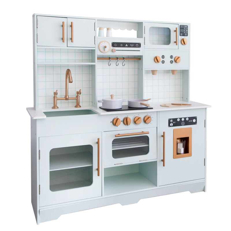 Chad Valley modern wooden kitchen playset, imported from the UK