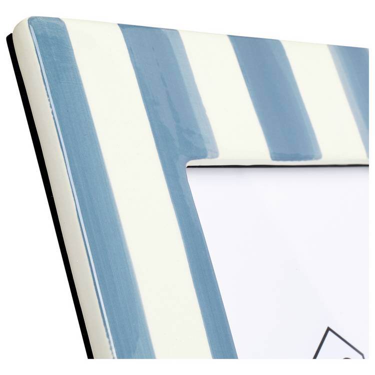 Habitat blue ceramic picture frame 5x7 inches, imported from the UK