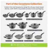Tower Cerastone 3 piece aluminium saucepan set black, imported from the UK