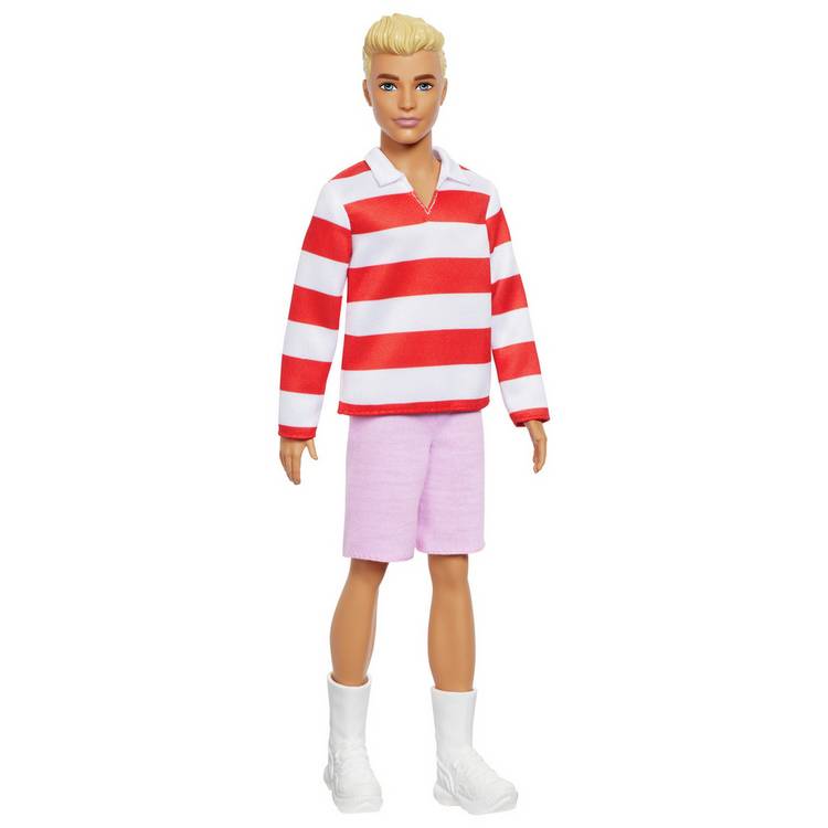 Barbie Ken doll red striped top pink shorts, UK version