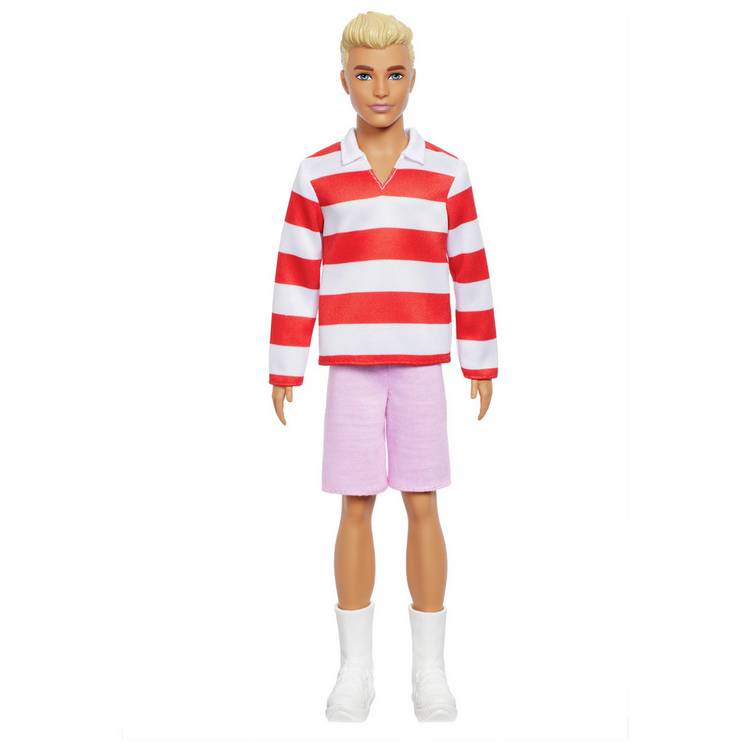 Barbie Ken doll red striped top pink shorts, UK version