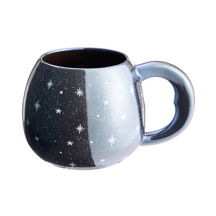 Argos Home moon and stars metallic mug 405ml, UK version