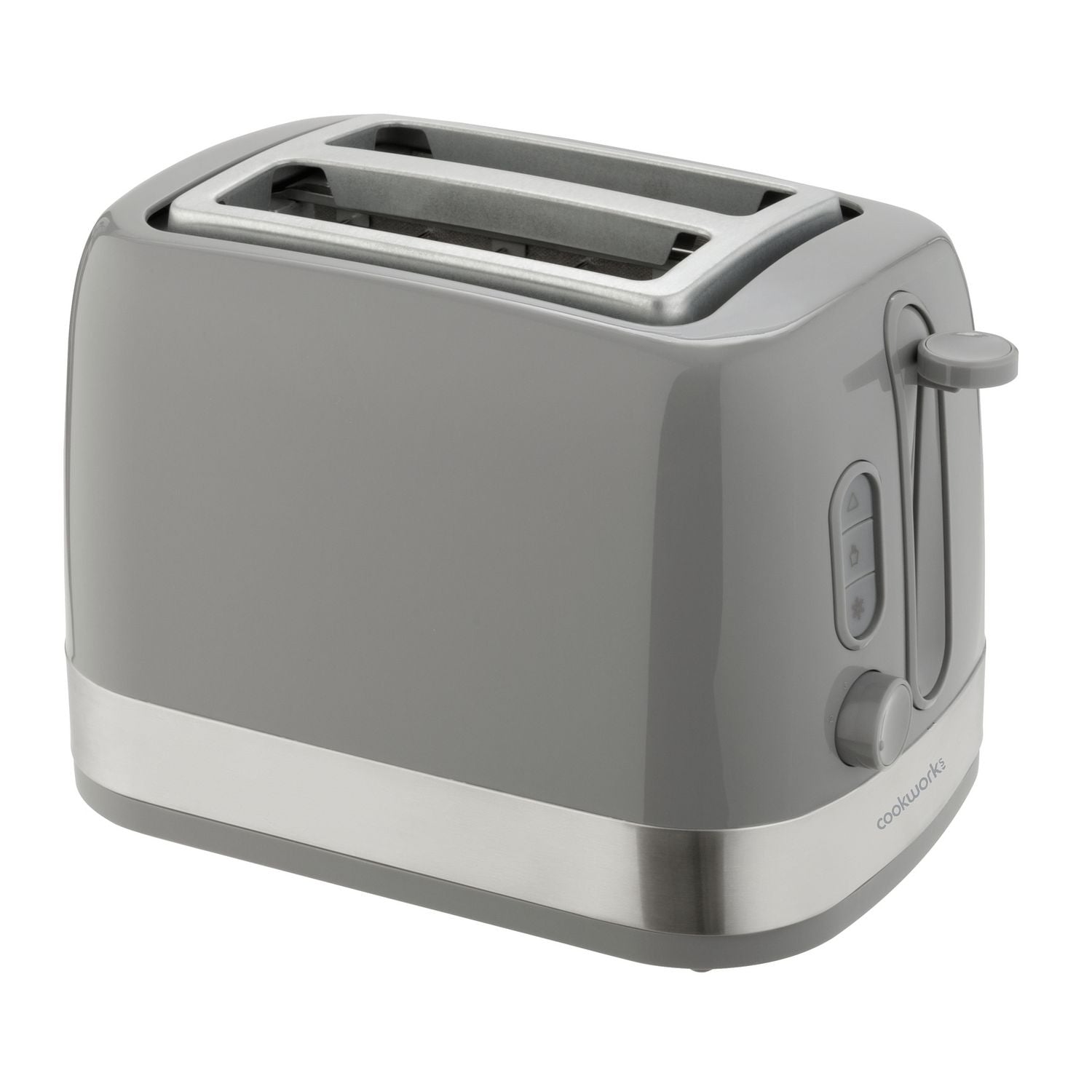 Cookworks grey plastic 2 slice toaster (British brand)
