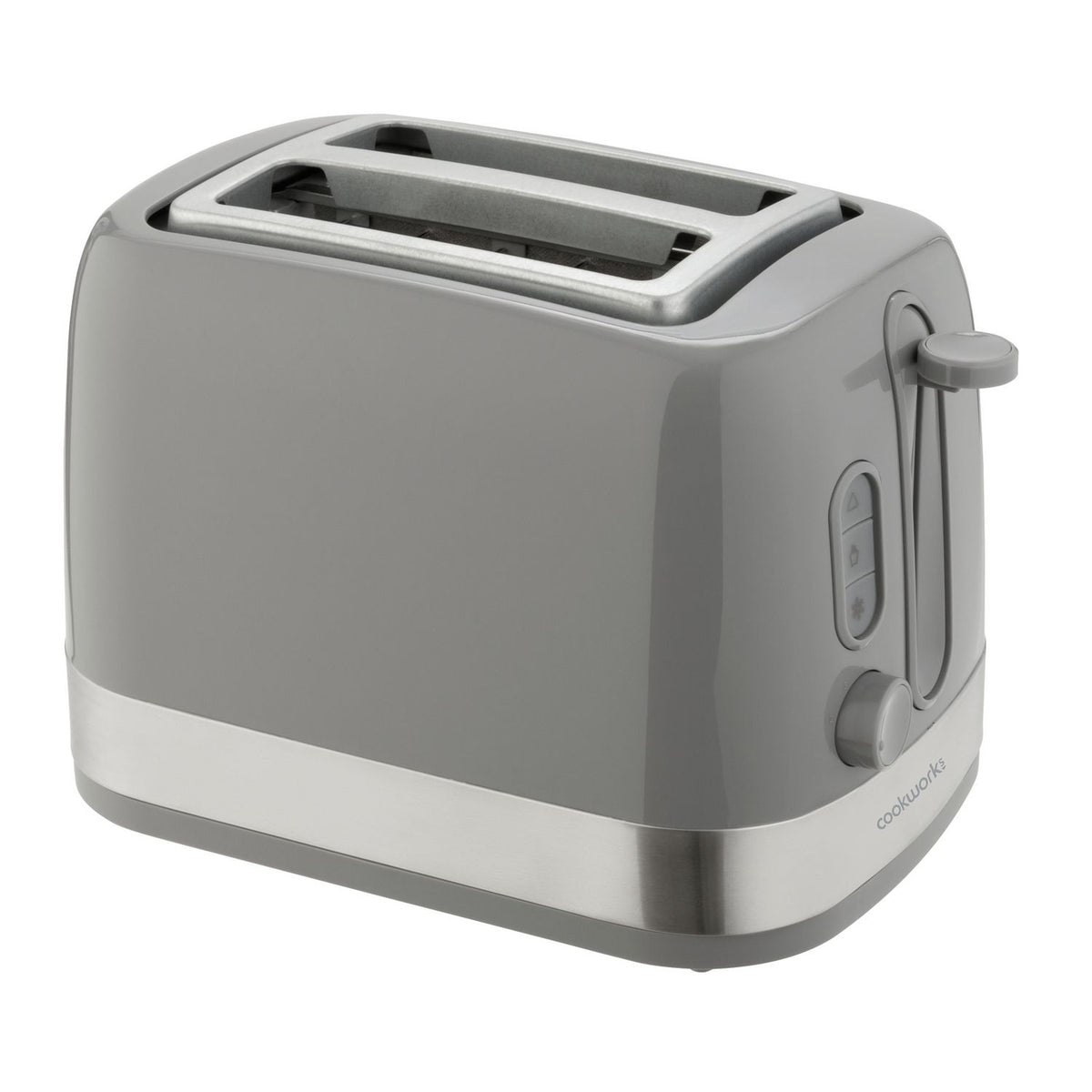 Cookworks grey plastic 2 slice toaster (British brand)